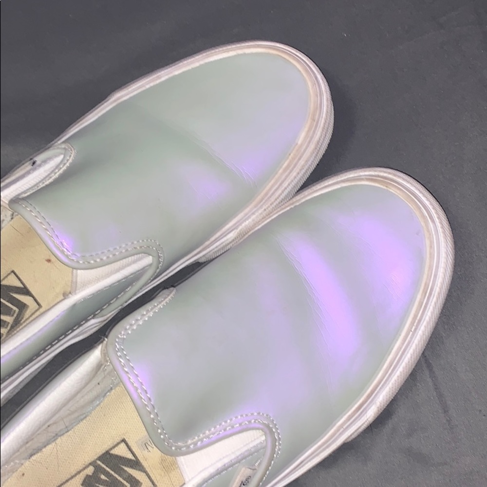 Iridescent / Silver Slip On Vans